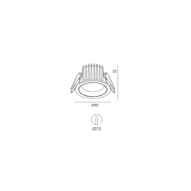 Skarlat RDL73028-3 10W WH 4000K