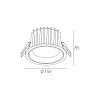 Skarlat RDL73027-6 25W WH+CHR 4000K-0