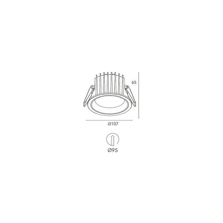 Skarlat RDL73028-3.5 15W BK 3000K