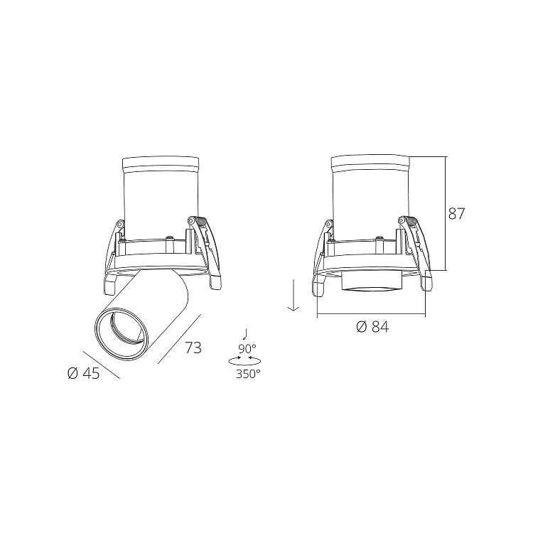 Skarlat  RSL74078 7W WH+BK 4000K