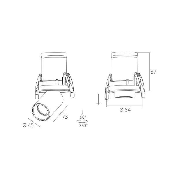 Skarlat  RSL74078 7W WH+BK 3000K
