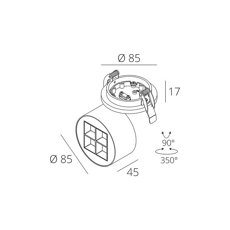 Skarlat RSL74265 4×2.5W WH+BK 3000K