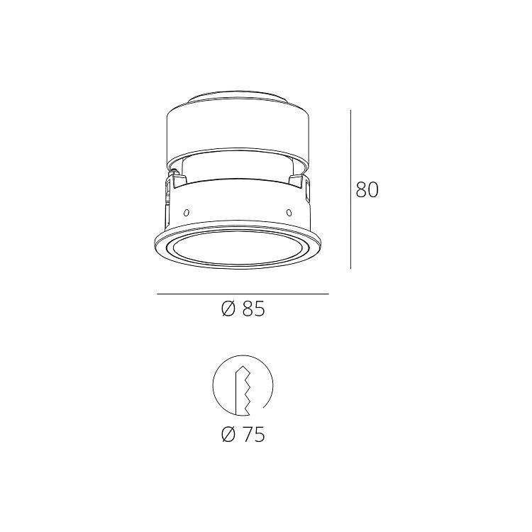 Skarlat RFL76038 7W WH+NI 3000K