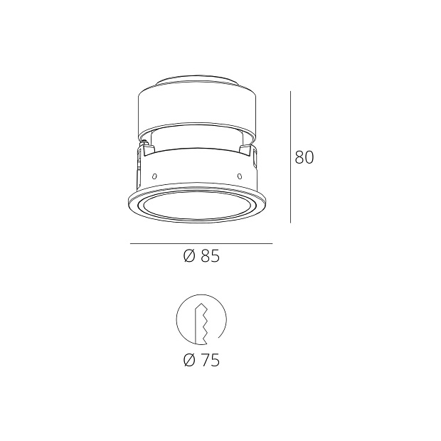 Skarlat RFL76038 12W WH+NI 4000K
