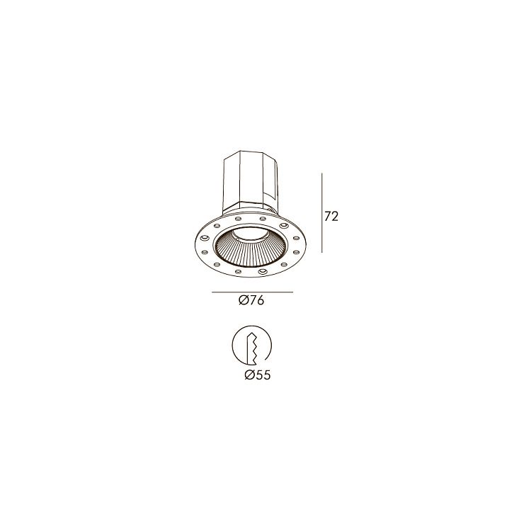Skarlat RFL76087 7W WH+BK 4000K