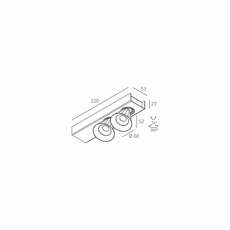 Skarlat  RSLC74131-2 2×7W BK 3000K