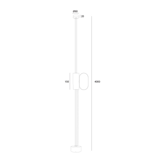 Skarlat  RLL2003 9W WH+BK 3000K