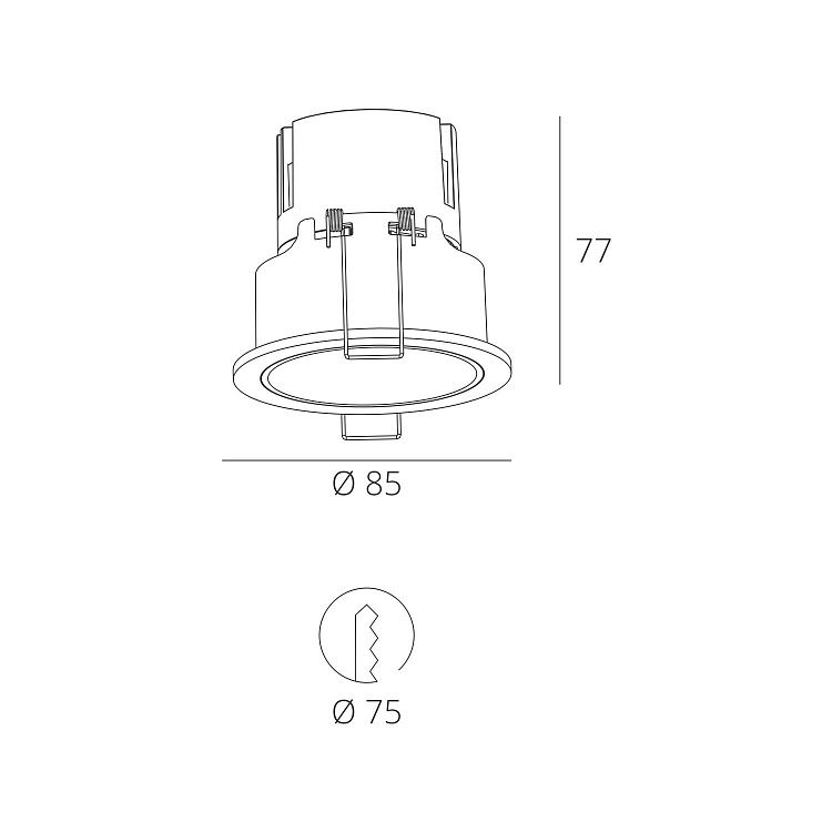 Skarlat RFL76051 7W BK 4000K