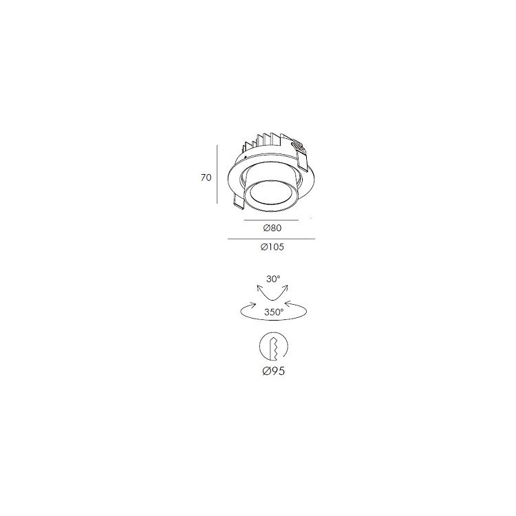 Skarlat  RSL74251 15W WH+BK 4000K
