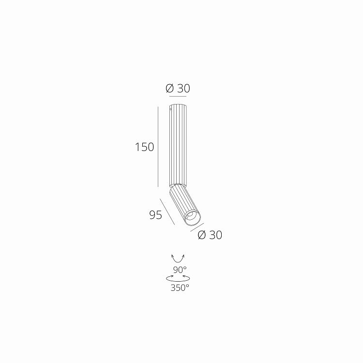 Skarlat RSLC78057 7W GD+BK 3000K