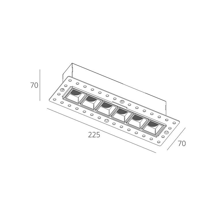 Skarlat RSL74146 6×2W BK 3000K