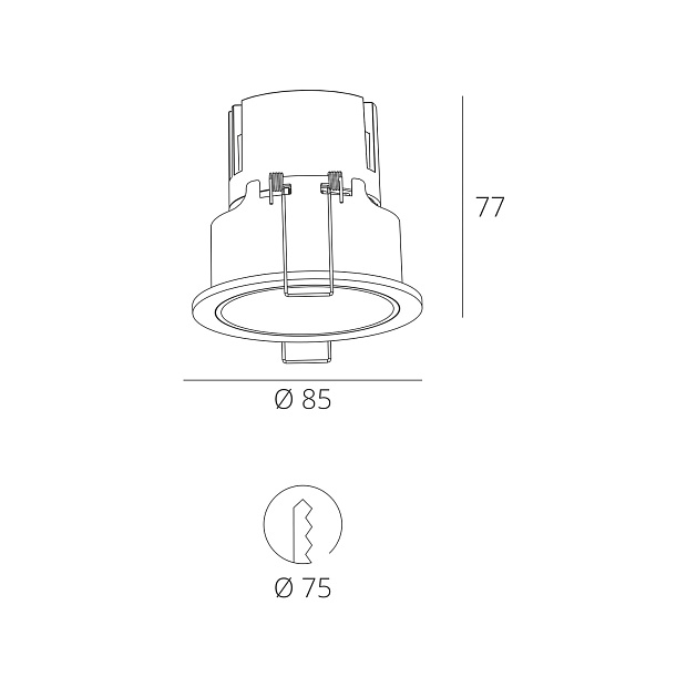 Skarlat RFL76051 7W WH 4000K