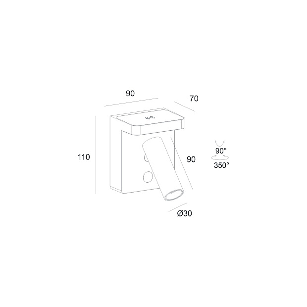 Skarlat  RWLB138 7W WH+BK 3000K