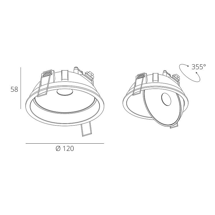 Skarlat  RSL74230 7W BK+WH 4000K