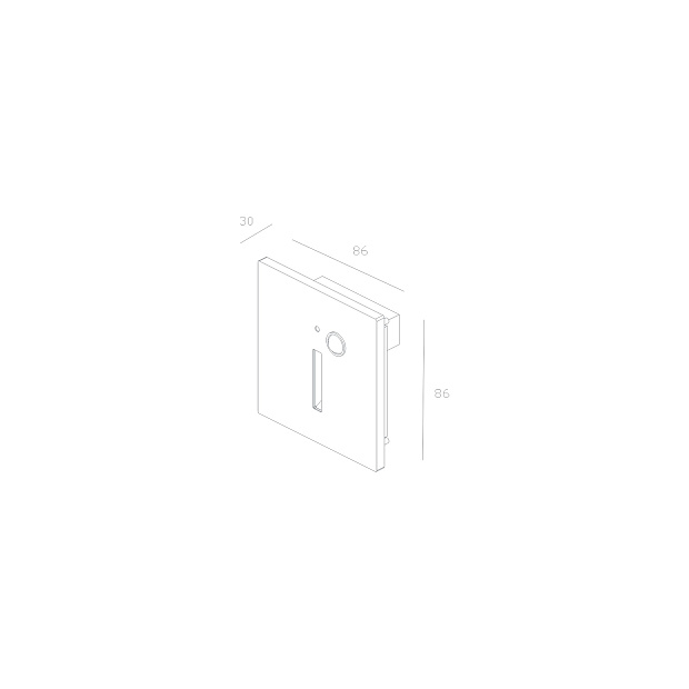 Skarlat  RWLB181 1W BK 3000K