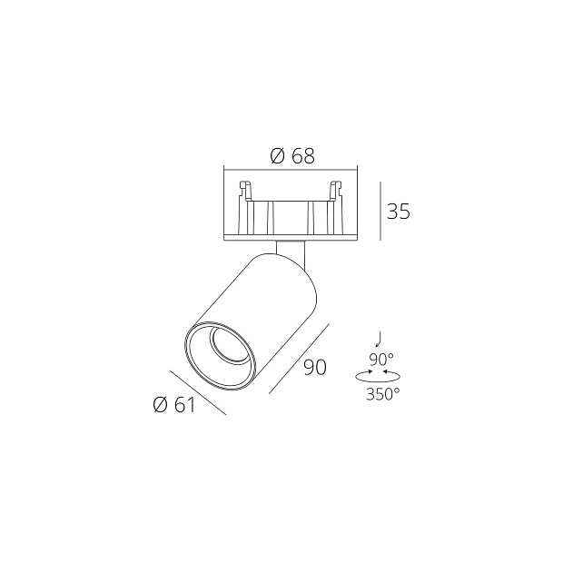 Skarlat  RSL74097 12W WH+BK 3000K