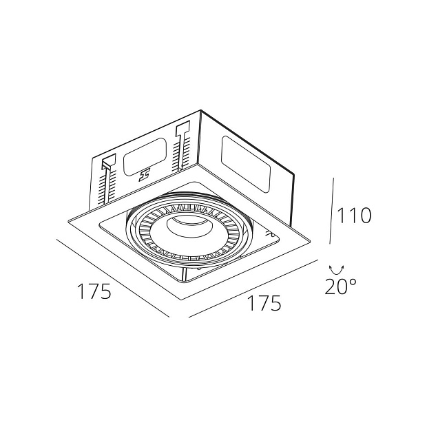 Skarlat  RGL7116-1 1×18W WH+BK 4000K