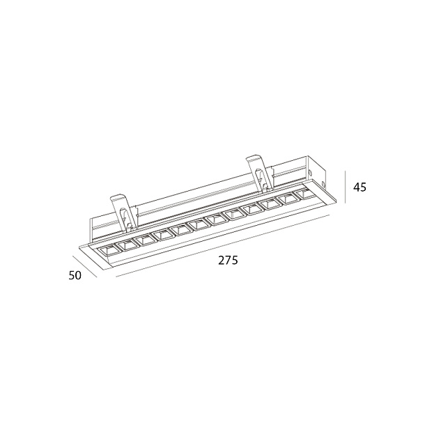 Skarlat  RSL74167 12×2W BK+GD 3000K