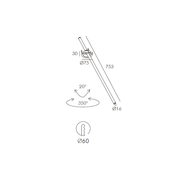 Skarlat  RSL74198 3W WH 3000K
