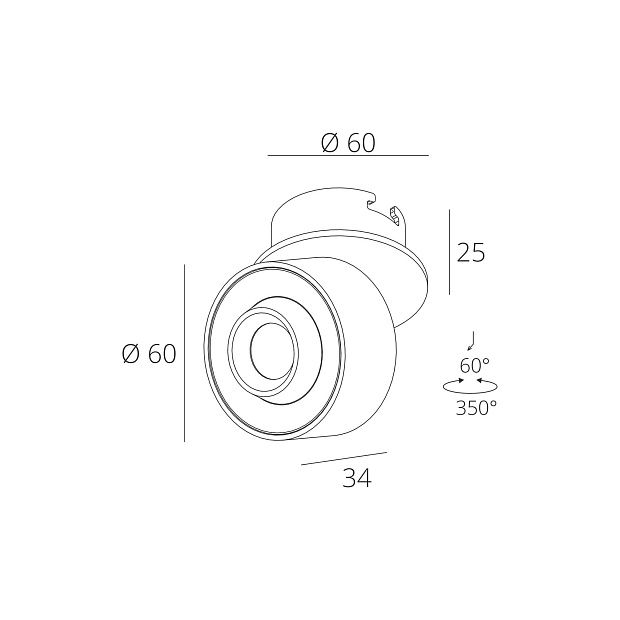 Skarlat  RSL74126 7W WH+BK 4000K