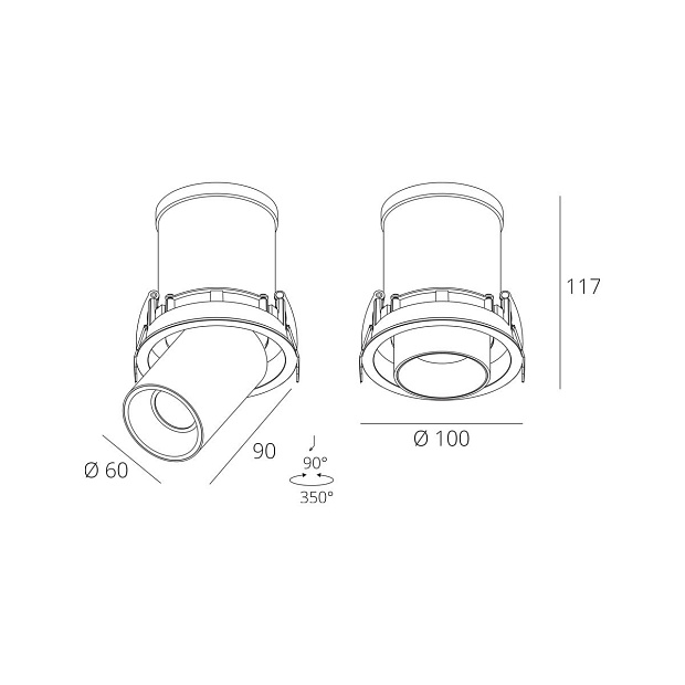 Skarlat  RSL74058 12W WH+BK 3000K