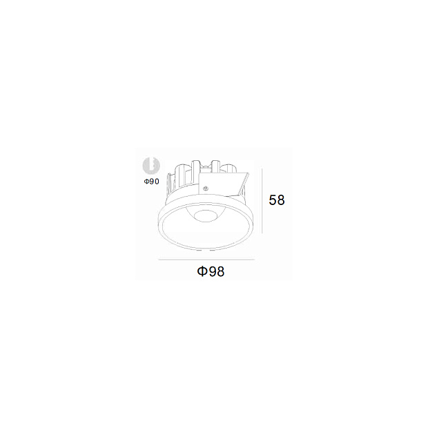 Skarlat RSL74091-4 18W BK 3000K