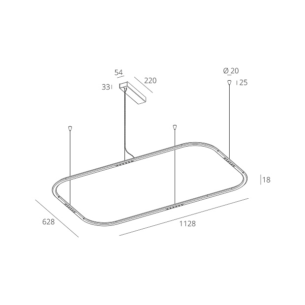 Skarlat  RHL7785 25W GD+BK 4000K