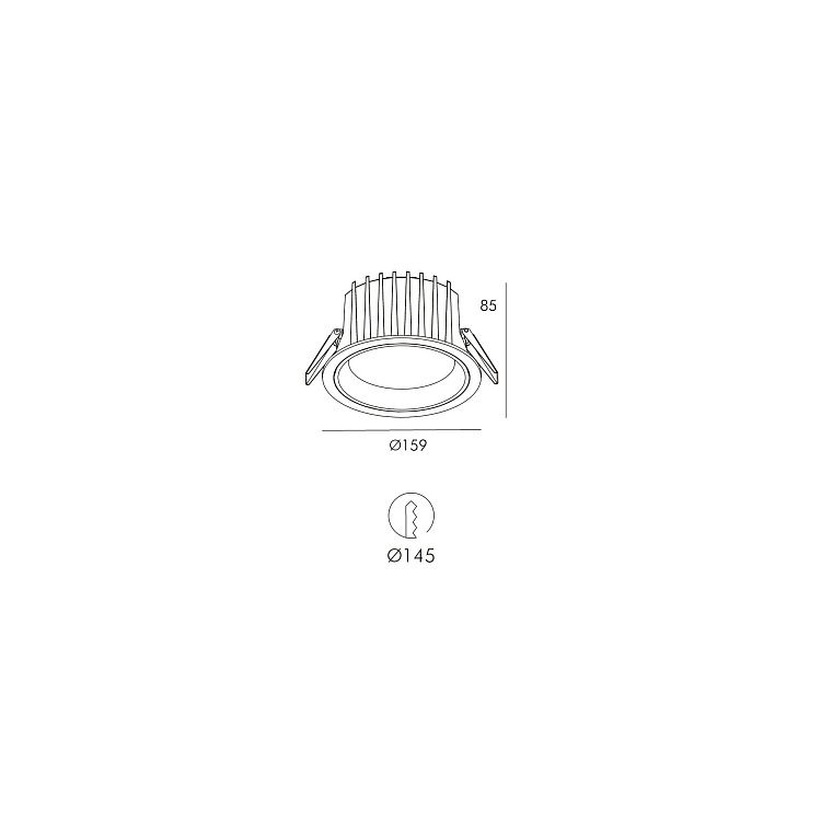 Skarlat RDL73028-6 28W BK 4000K