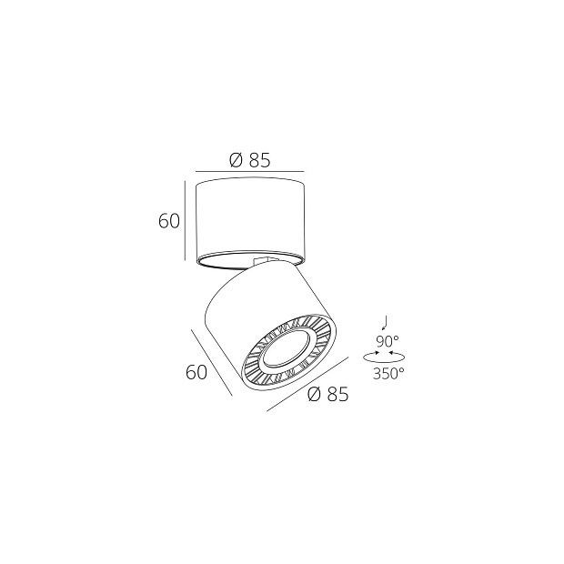 Skarlat RSLC7529 12W WH+BK 4000K